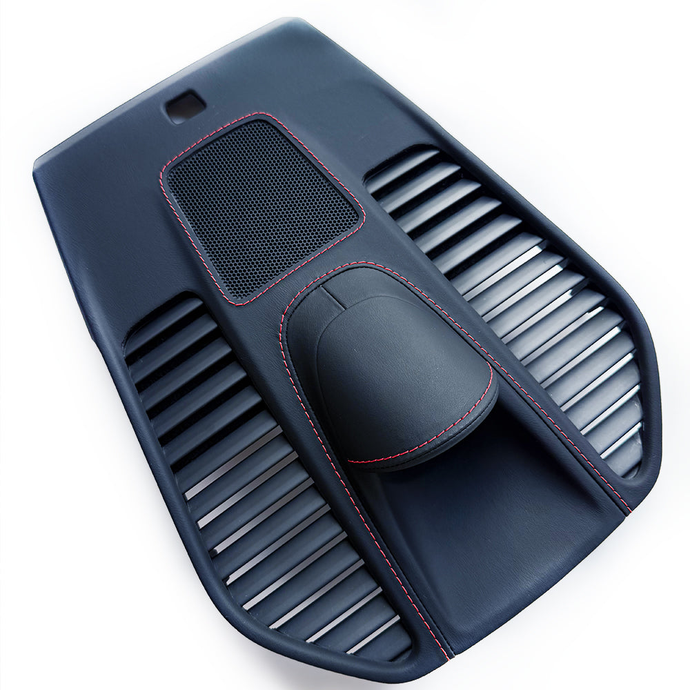 Porsche 911 Leather Chronograph Cover – Black Leather with Red Stitching (OEM Base Stopwatch Cover)