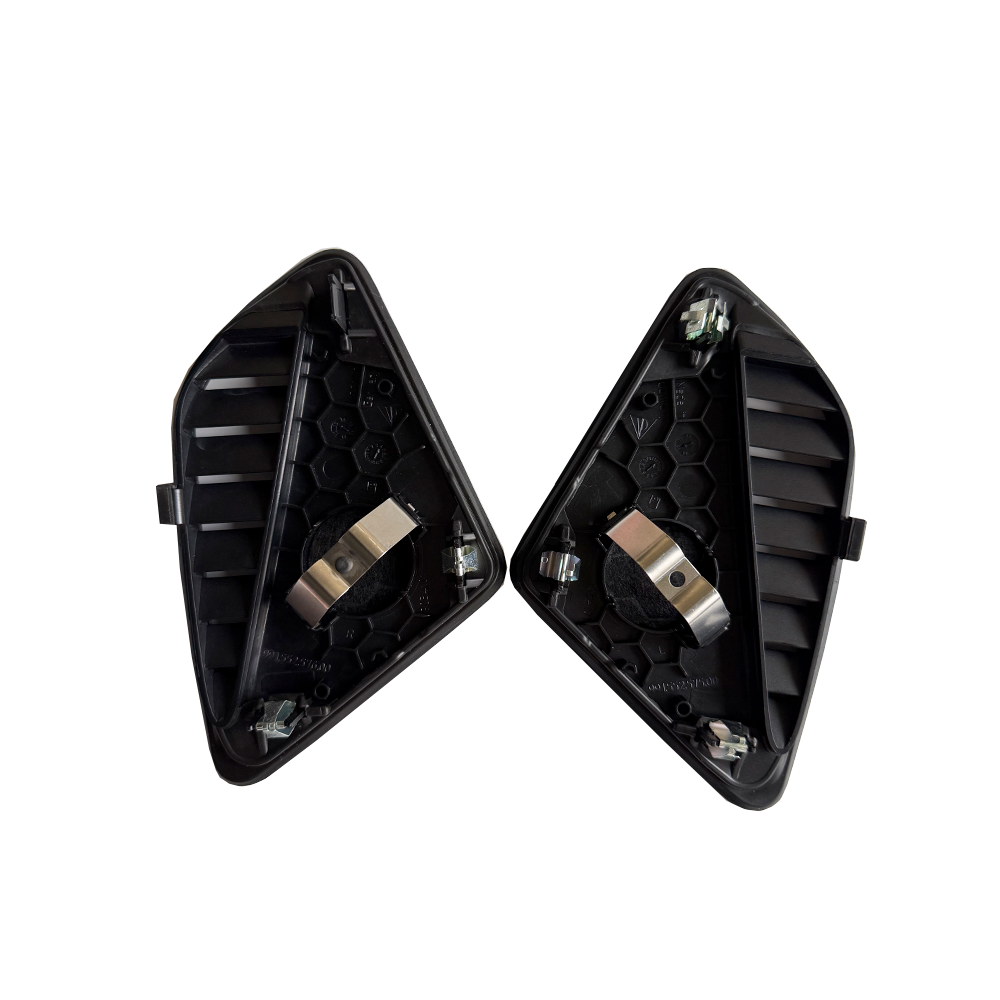 Leather Dashboard Side Speaker Covers with Yellow Stitching for Porsche 911 (Left & Right Set, OEM+ Interior Upgrade)