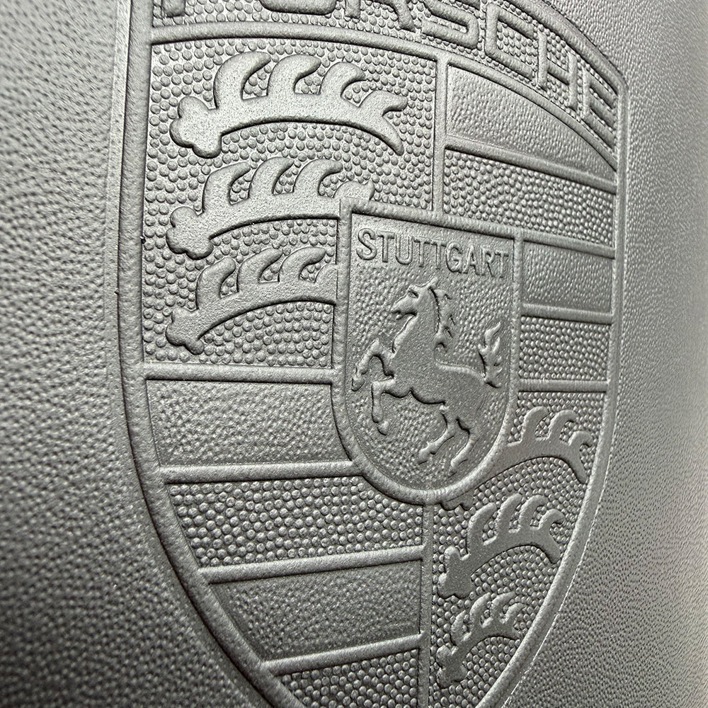 Porsche 997 GT2 RS / Turbo S/GT3RS Center Console Lid – Black Leather, GT Silver Stitching