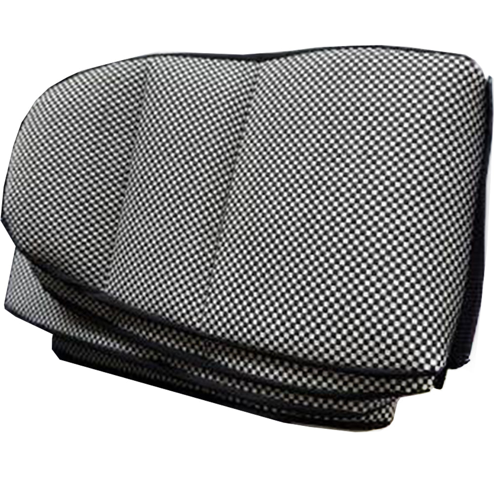 Custom Woven Center Seat Inserts for Porsche Carbon Bucket Seats – Black & White Micro Check Pattern (No Foam)