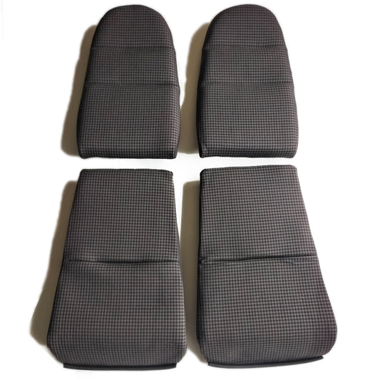 Black & Grey Houndstooth Seat Inserts with Foam Cushioning for Porsche Bucket Seats