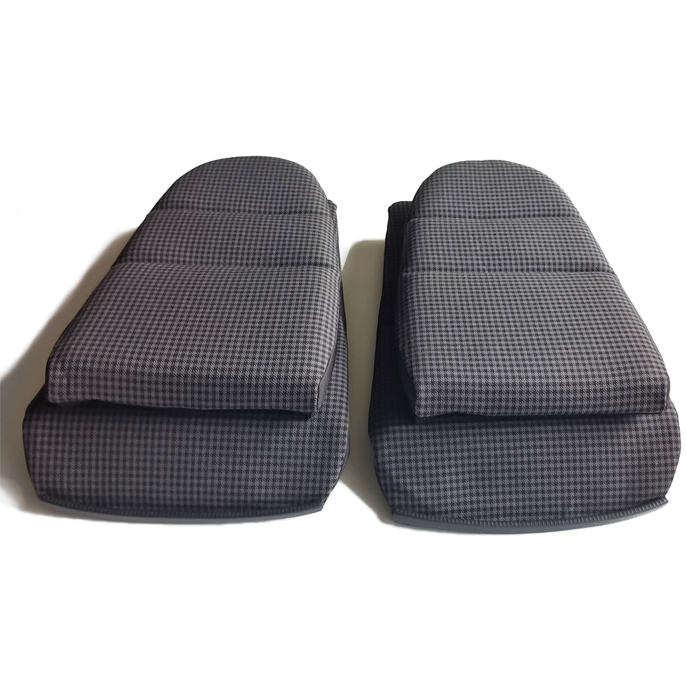 Black & Grey Houndstooth Seat Inserts with Foam Cushioning for Porsche Bucket Seats