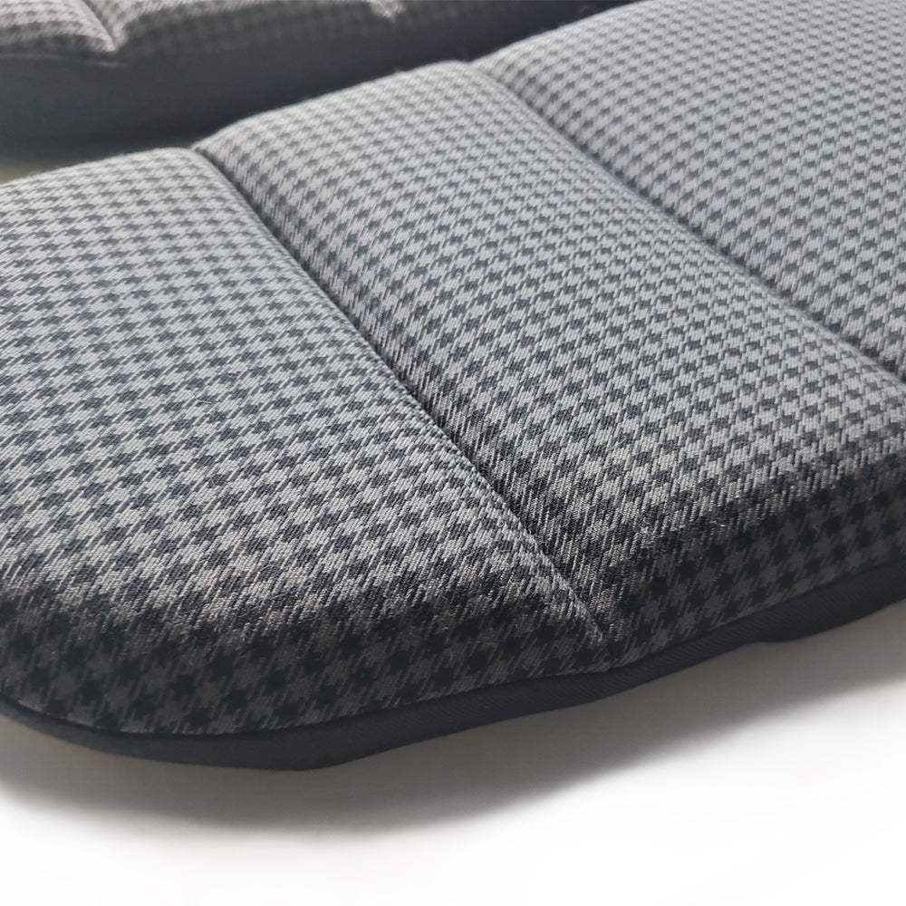 Black & Grey Houndstooth Seat Inserts with Foam Cushioning for Porsche Bucket Seats