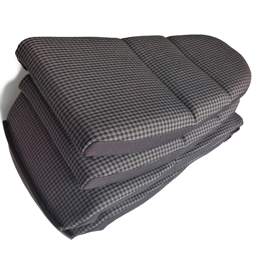 Black & Grey Houndstooth Seat Inserts with Foam Cushioning for Porsche Bucket Seats