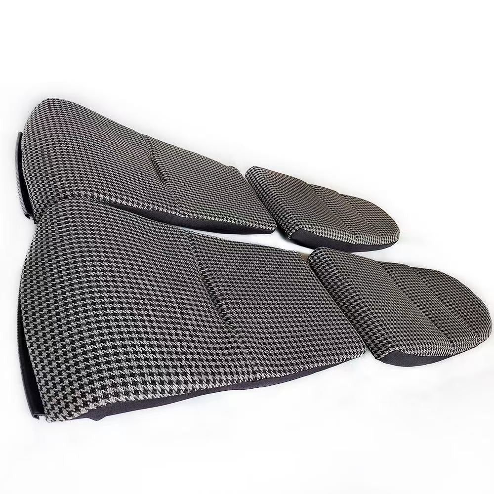 Black Grey Pepita Houndstooth Seat Center Cushion Inserts With Memory Foam For Porsche Bucket Seats | OEM Sport Classic 911 50th Anniversary Fabric