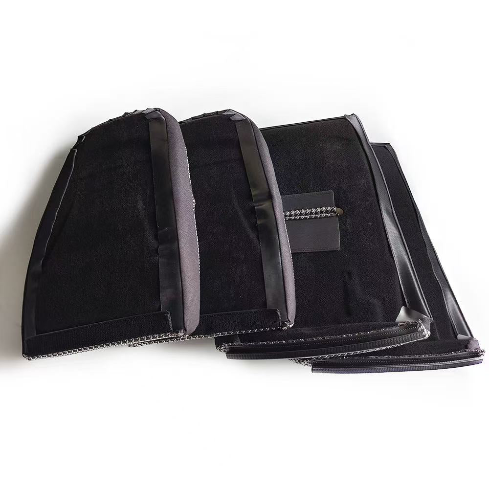 Black Grey Pepita Houndstooth Seat Center Cushion Inserts With Memory Foam For Porsche Bucket Seats | OEM Sport Classic 911 50th Anniversary Fabric
