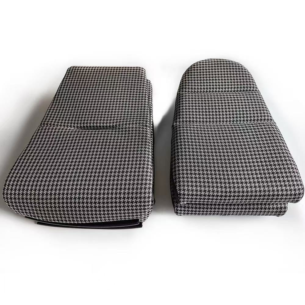 Black Grey Pepita Houndstooth Seat Center Cushion Inserts With Memory Foam For Porsche Bucket Seats | OEM Sport Classic 911 50th Anniversary Fabric