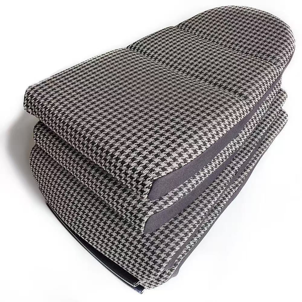 Black Grey Pepita Houndstooth Seat Center Cushion Inserts With Memory Foam For Porsche Bucket Seats | OEM Sport Classic 911 50th Anniversary Fabric