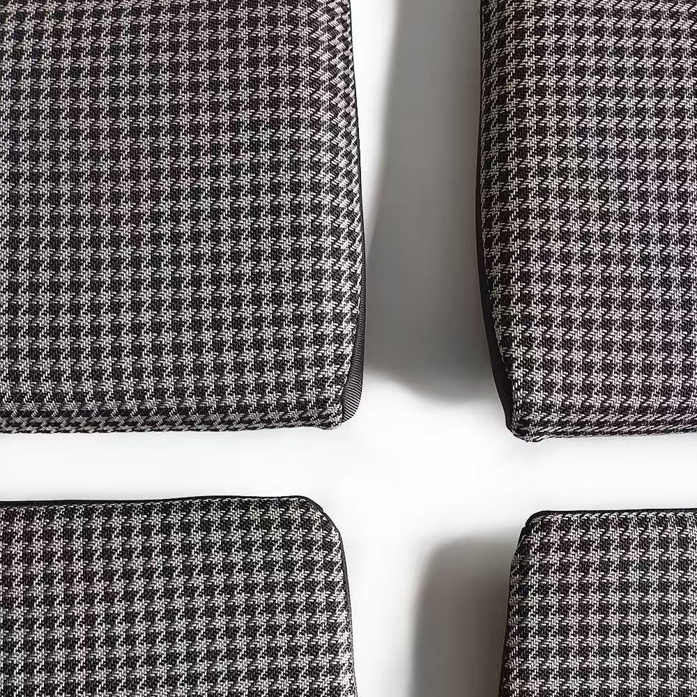Black Grey Pepita Houndstooth Seat Center Cushion Inserts With Memory Foam For Porsche Bucket Seats | OEM Sport Classic 911 50th Anniversary Fabric